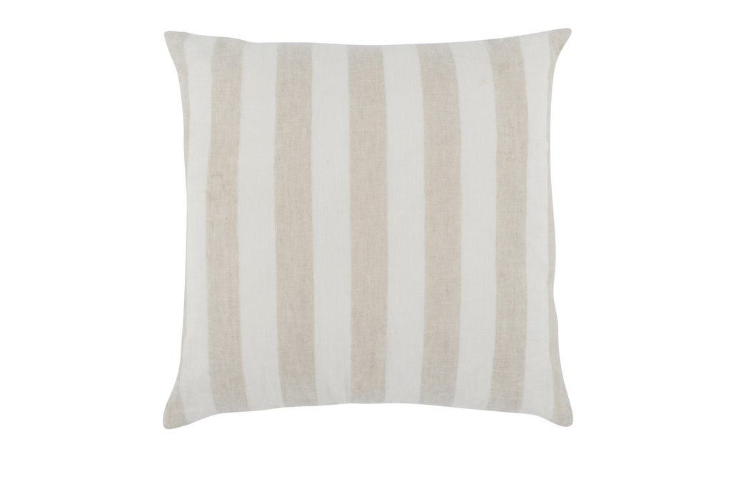 Atwater natural and Ivory Stripe pillow