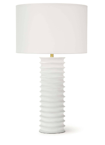 White lamp with white background