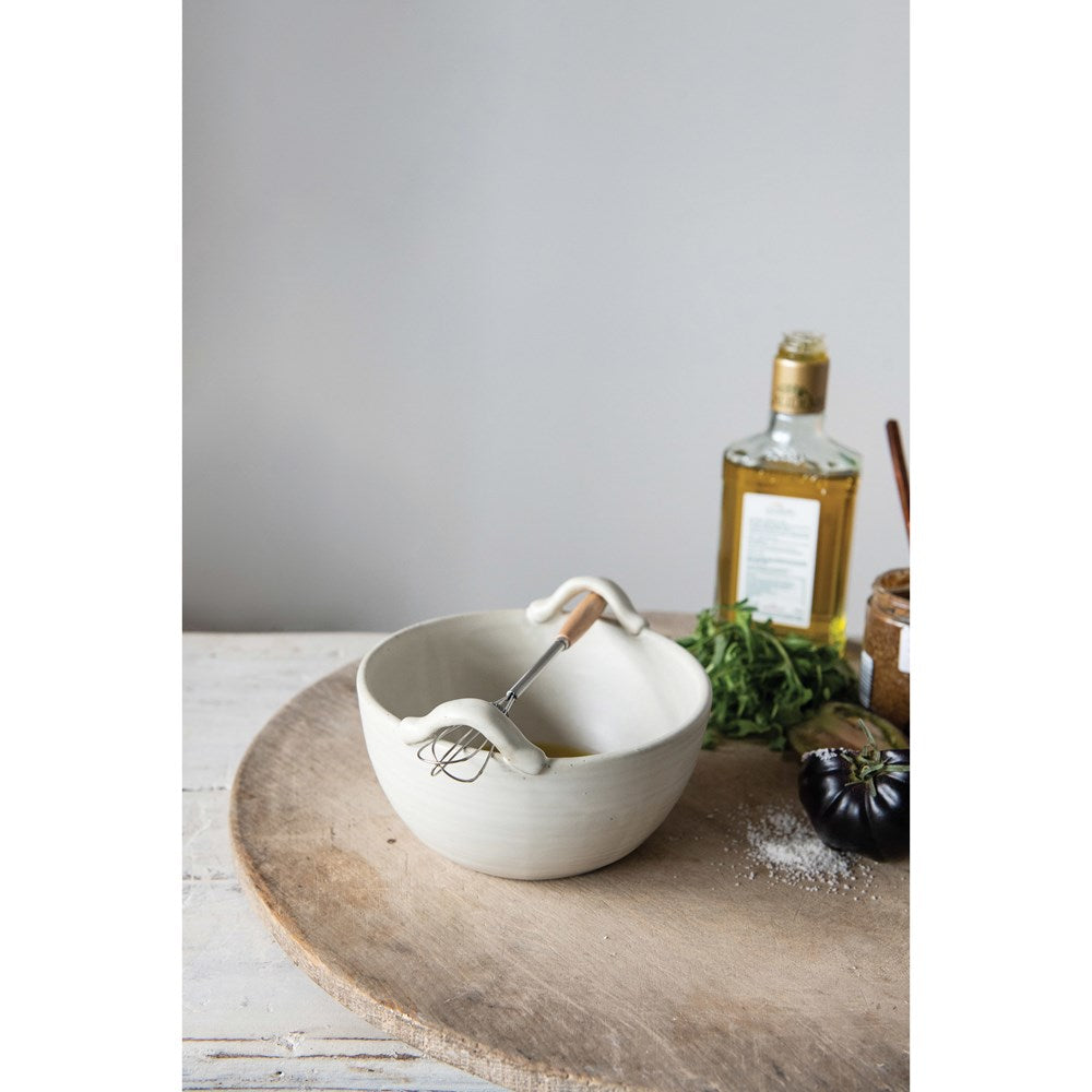 bowl with whisk decor